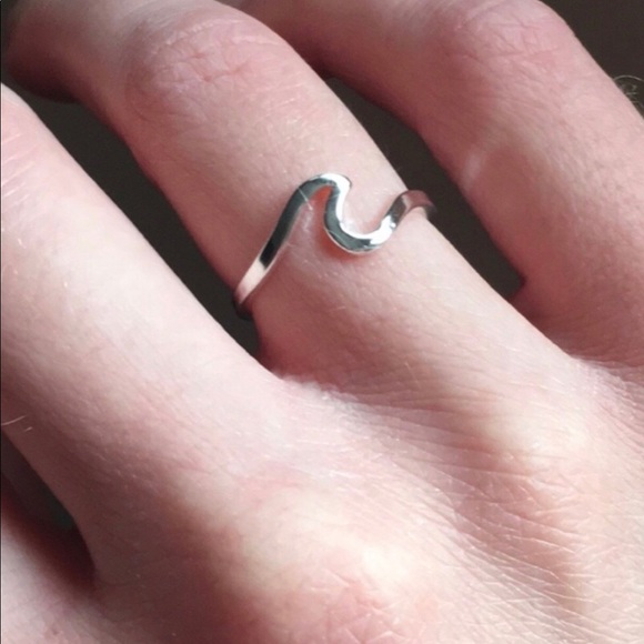 LAST ONE Silver Ocean Wave Ring - Picture 2 of 6